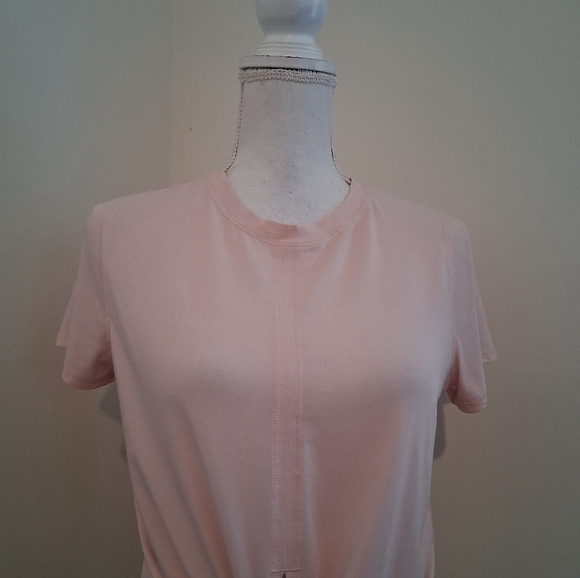 Lululemon It's a Tie Short Sleeve Pink Top Size 4 - Picture 6 of 7